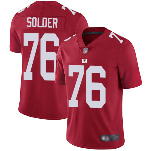 Men New York Giants #76 Nate Solder Red Limited Red Inverted Legend Football NFL Jersey->new york giants->NFL Jersey